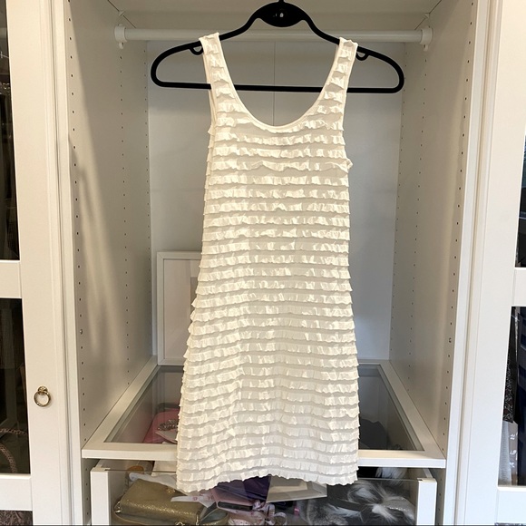 Beautiful H&M white mini dress 32-Fully lined - Picture 2 of 5